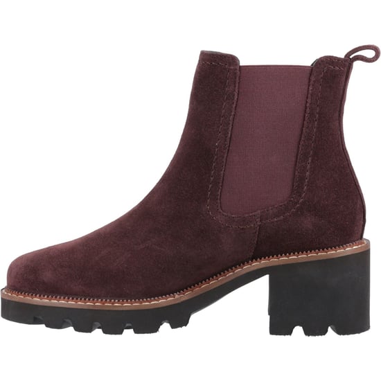 Hush Puppies Gaia Leren Dames Prune Kleurige Chelsea Laarzen Met Hak - Image 4