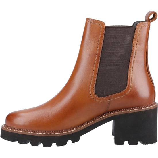 Hush Puppies Gaia Leren Dames Tan Hak Chelsea Boots - Image 4