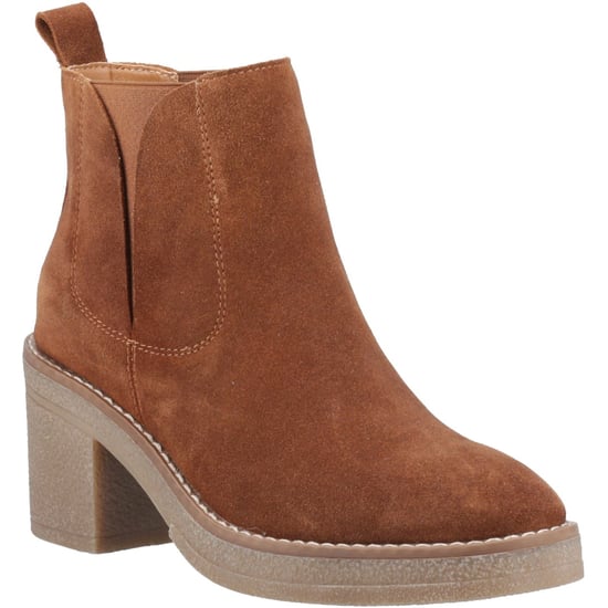 Hush Puppies Felicia Suède Dames Tan Geklede Chelsea Laarsjes - Image 1