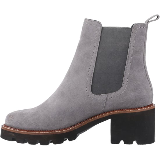 Hush Puppies Gaia Leren Dames Grijze Chelsea Laarzen Met Hak - Image 4