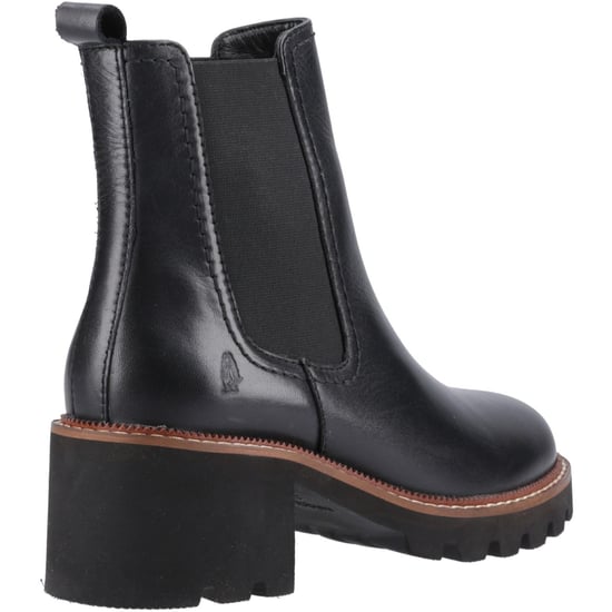 Hush Puppies Gaia Dames Zwarte Leren Chelsea Laarzen Met Hak - Image 2
