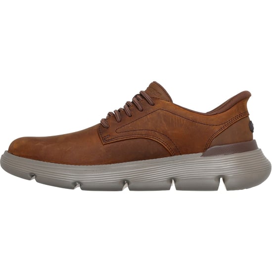 Skechers Garza Duran Leren Heren Donkerbruine Veterschoenen - Image 4