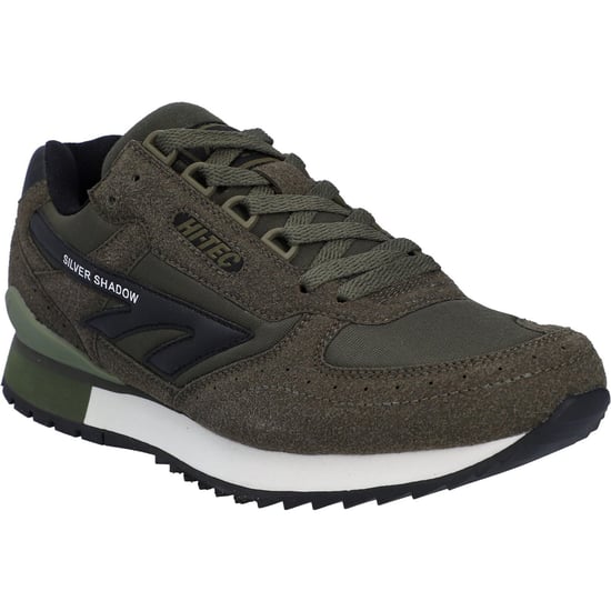 Hi-Tec Silver Shadow PU Suède/Polyester Heren Donkergroene Veterschoenen - Image 1