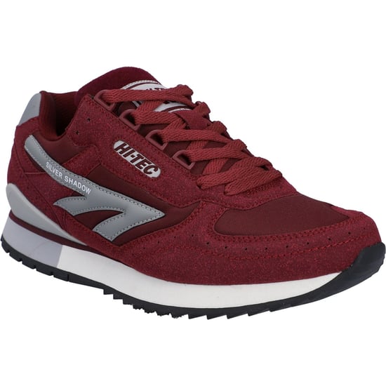Hi-Tec Silver Shadow PU Suède/Polyester Heren Kersenkleurige Veterschoenen - Image 1