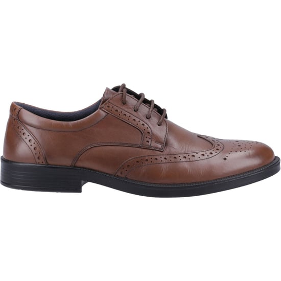 Hush Puppies Nolan Lederen Heren Tan Brogues Schoenen - Image 4