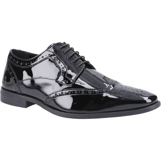 Hush Puppies Elliot Leren Heren Zwarte Brogues Schoenen - Image 1