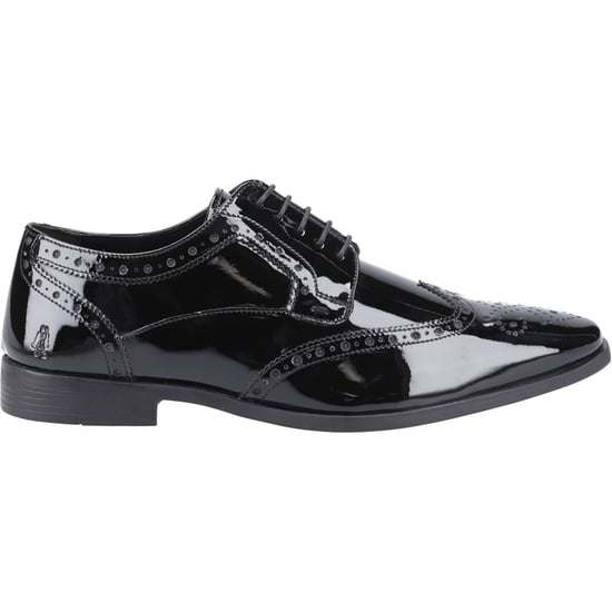 Hush Puppies Elliot Leren Heren Zwarte Brogues Schoenen - Image 5