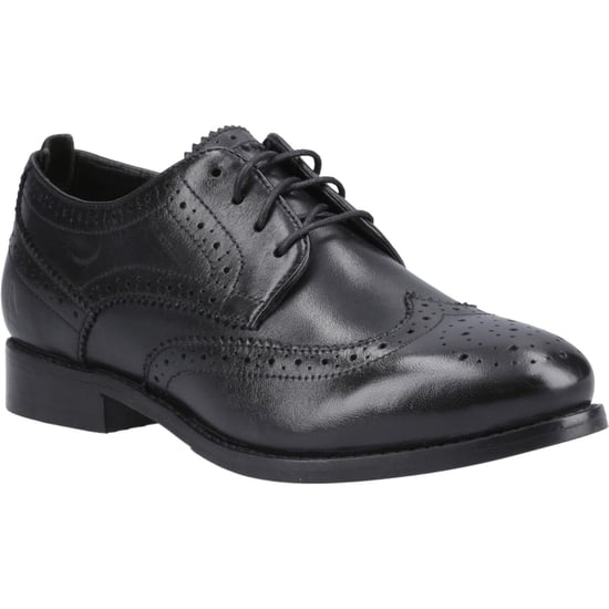 Hush Puppies Natalia Damesbrogues Schoenen Van Zwart/zwart Leer - Image 1