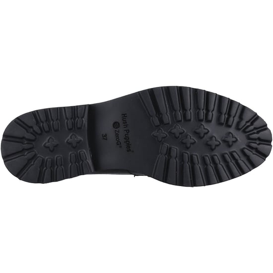 Hush Puppies Ginny Dames Zwarte Leren Instappers - Image 3