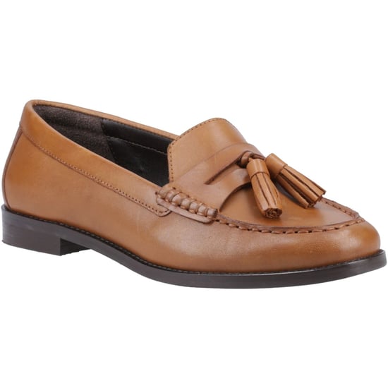 Hush Puppies Connie Leren Dames Tan Mocassins - Image 1