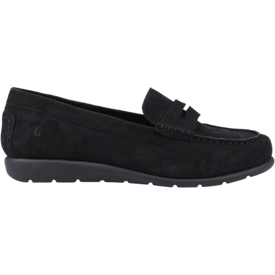 Hush Puppies Shelby Suède Dames Zwarte Instappers - Image 5
