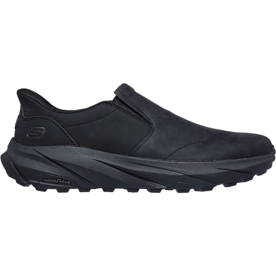 Skechers Conner Rayne Leren Heren Zwarte Instappers - Image 2
