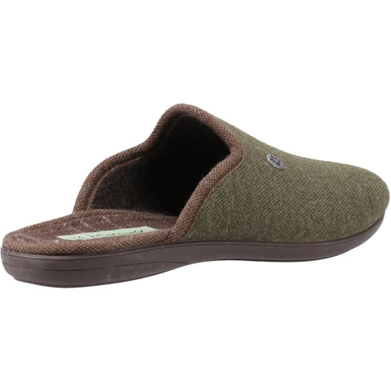 Cotswold Spelsbury Textiel Heren Khaki Muiltjes - Image 2