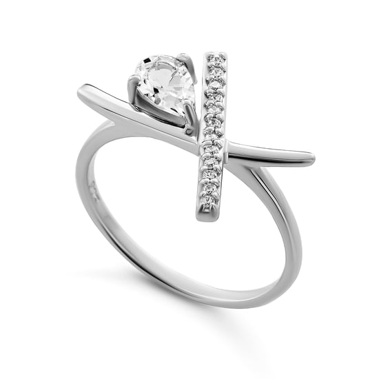 Orphelia 'Charlotte' Dames 925 Sterling Zilveren Set: Hanger + Oorbellen + Ring - Zilver SET-7580/W - Image 4