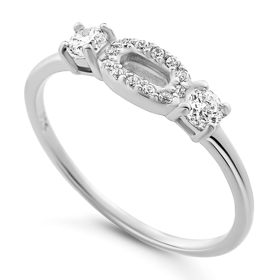 Orphelia 'Lily' Dames 925 Sterling Zilver Set: Ketting + Oorbellen + Ring - Zilver SET-7582 - Image 4
