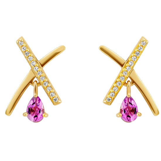 Orphelia 'Charlotte' Dames 925 Sterling Zilveren Set: Ketting + Oorbellen + Ring - Gouden SET-7580/A - Image 3