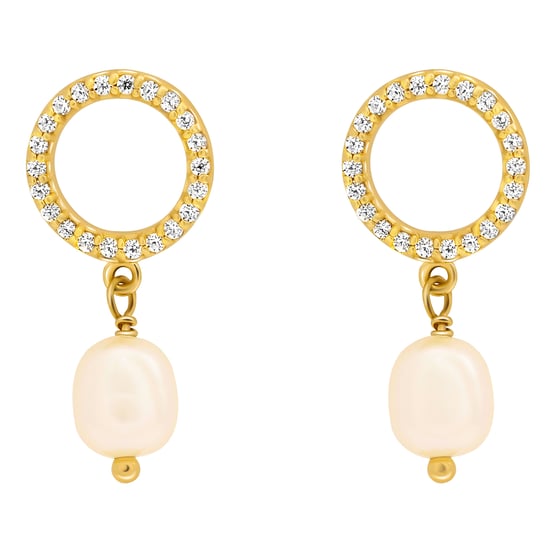Orphelia 'Spa' Dames 925 Sterling Zilveren Set: Halsketting + Oorbellen - Gouden SET-7575/G - Image 2