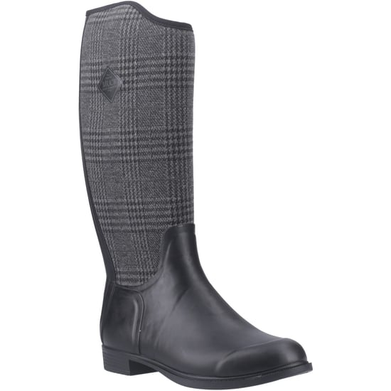 Muck Boots Derby Hoge Rubber Dames Zwart/Plaid Winter Kniehoge Laarzen - Image 1