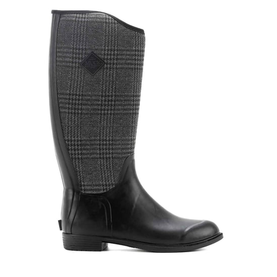 Muck Boots Derby Hoge Rubber Dames Zwart/Plaid Winter Kniehoge Laarzen - Image 6