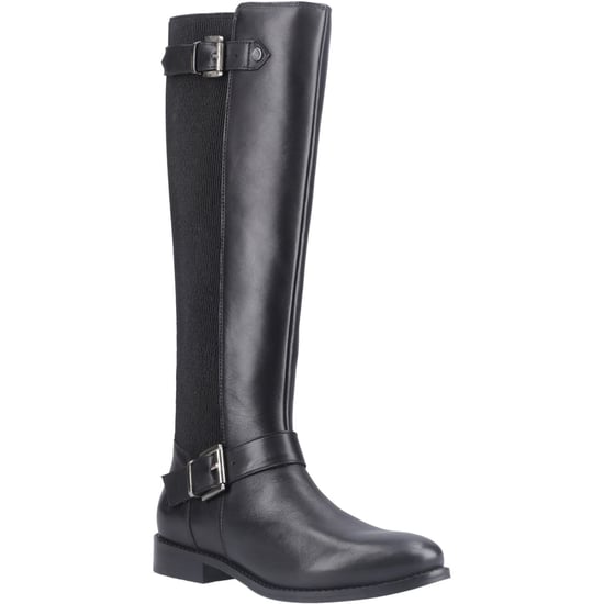 Hush Puppies Daphne Leren Dames Zwarte Laarzen - Image 1