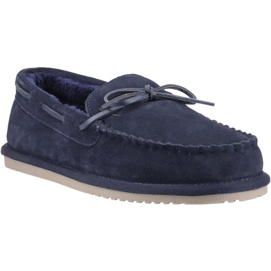 Hush Puppies Abraham Suède Heren Slippers in Marineblauw - Image 1