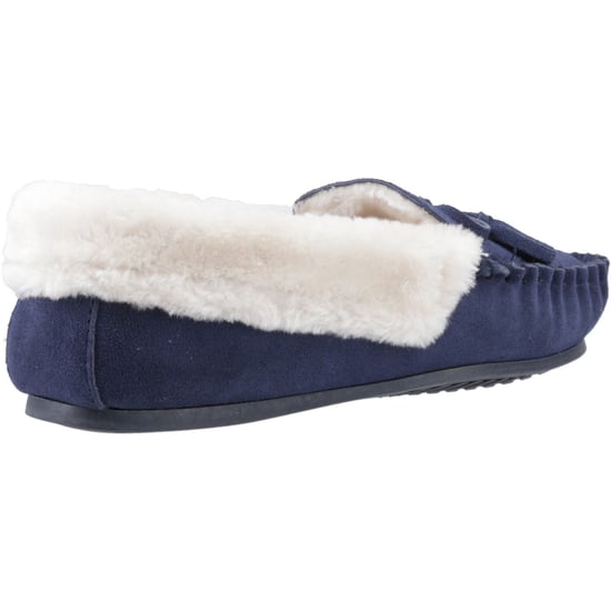 Hush Puppies Agnes Suède Damenslippers in Marineblauw - Image 2