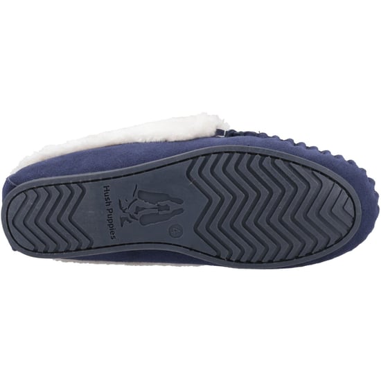 Hush Puppies Agnes Suède Damenslippers in Marineblauw - Image 3