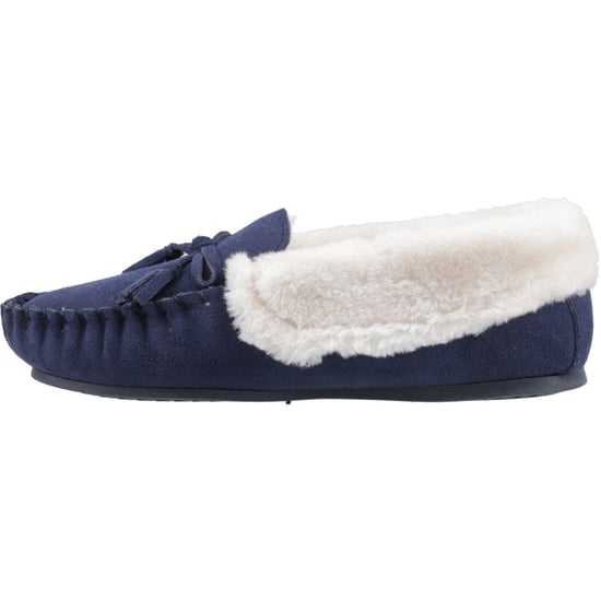Hush Puppies Agnes Suède Damenslippers in Marineblauw - Image 4