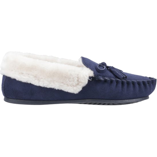Hush Puppies Agnes Suède Damenslippers in Marineblauw - Image 5
