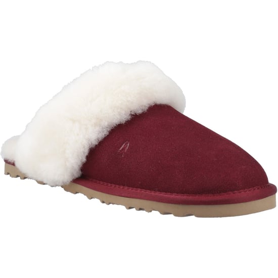 Hush Puppies Samantha Suede Dames Bordeaux Slippers - Image 1