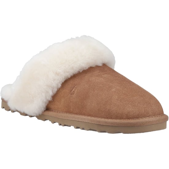 Hush Puppies Samantha Dames Suède Tan Pantoffels - Image 1