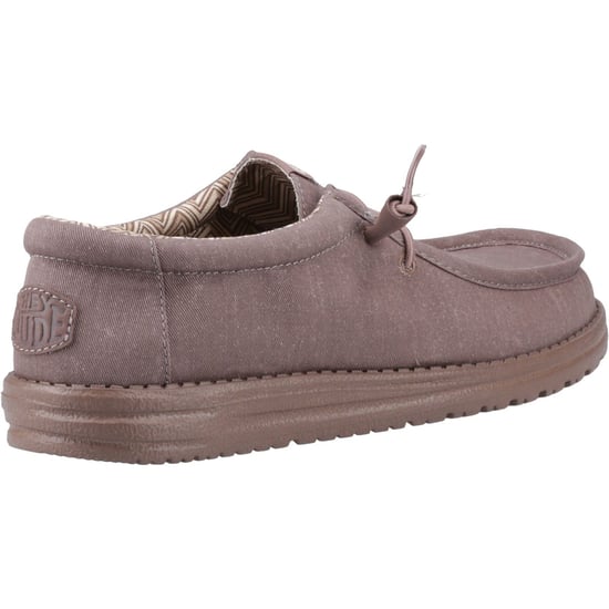 HEYDUDE Wally Stretch Canvas Katoenen Heren Moccasins Schoenen Diep Taupe - Image 2