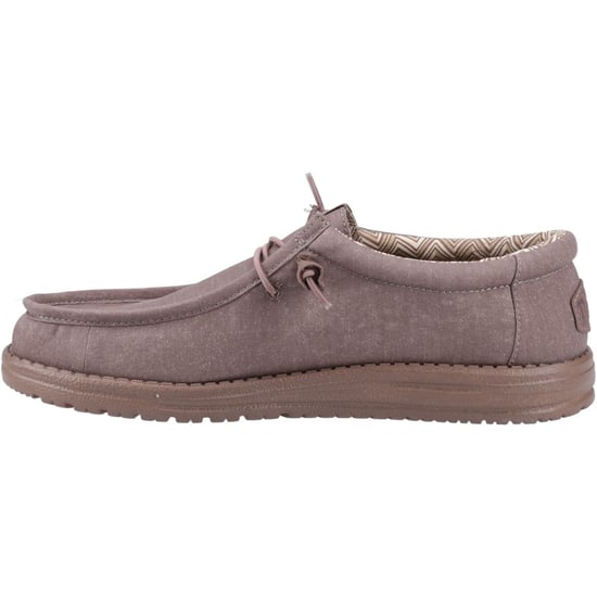 HEYDUDE Wally Stretch Canvas Katoenen Heren Moccasins Schoenen Diep Taupe - Image 4