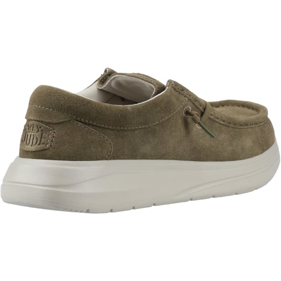 HEYDUDE Wally X Suede Heren Moccasins Schoenen Van Donkergroen/steengrijs Suède - Image 2