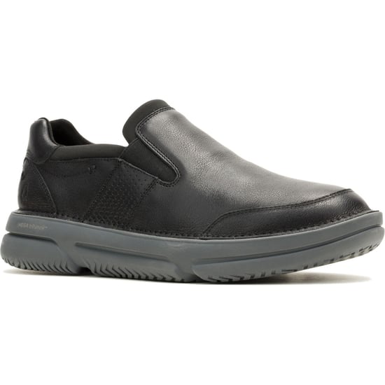 Hush Puppies Baylor Leren Mannen Zwarte Instappers - Image 1