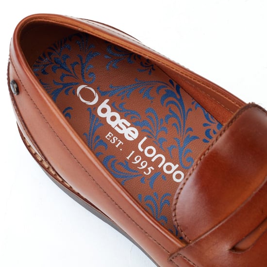 Base London Sid Leren Heren Tan Loafers - Image 6