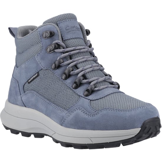 Cotswold Oddington Suede Mesh Dames Blauwe Wandelschoenen - Image 1