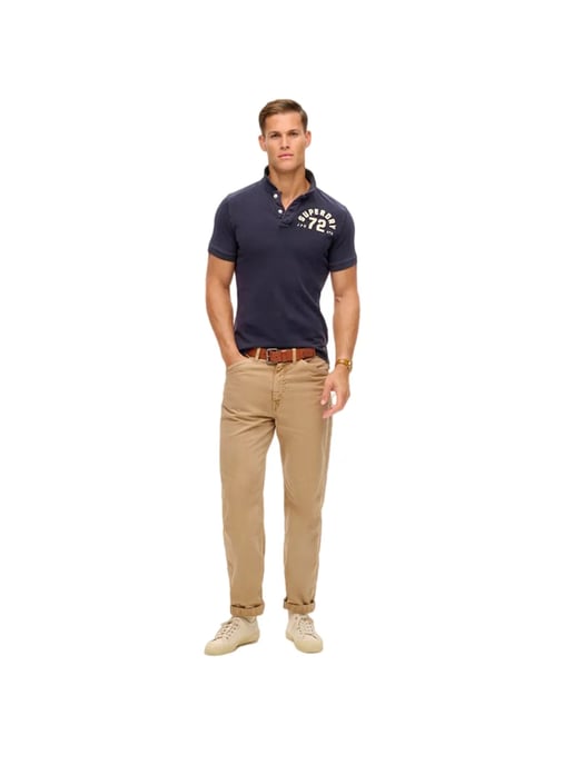 Superdry Vintage Athletic Marineblauwe Polo Shirt voor Heren - Image 2