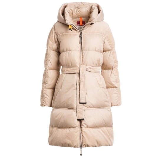 Parajumpers Interstellar Sunkissed Beige Comfort Fit Lange Capuchon Donsjack - Image 1