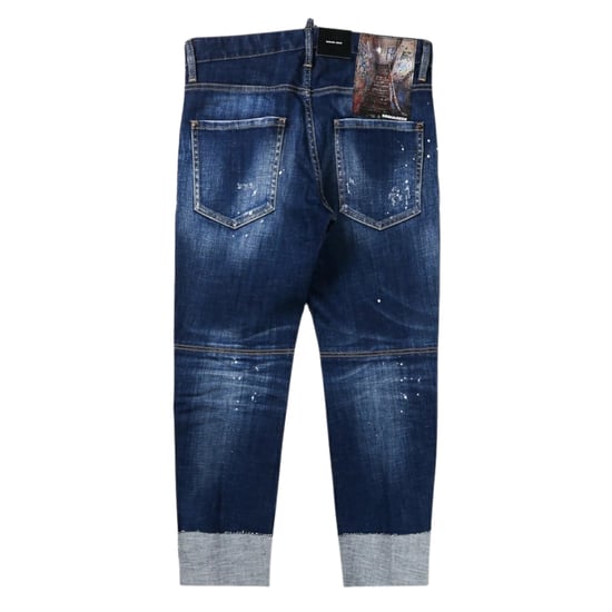 Dsquared2 Sailor Jean Donkerblauwe Patch Denim Broek - Image 2