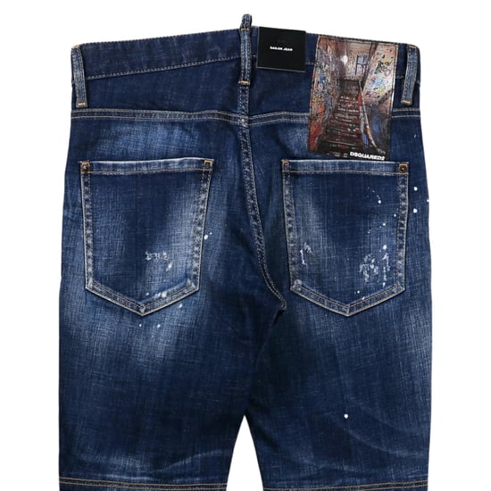 Dsquared2 Sailor Jean Donkerblauwe Patch Denim Broek - Image 3