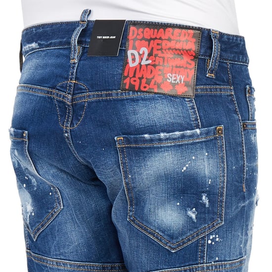 Dsquared2 Tidy Biker Jean Ripped Style Blauwe Denim Broek - Image 4