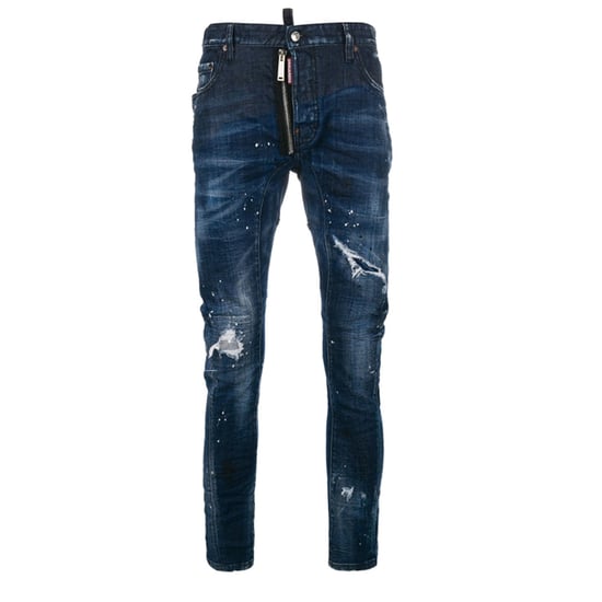 Dsquared2 Tidy Biker Jean Donkerblauwe Denim Broek - Image 1