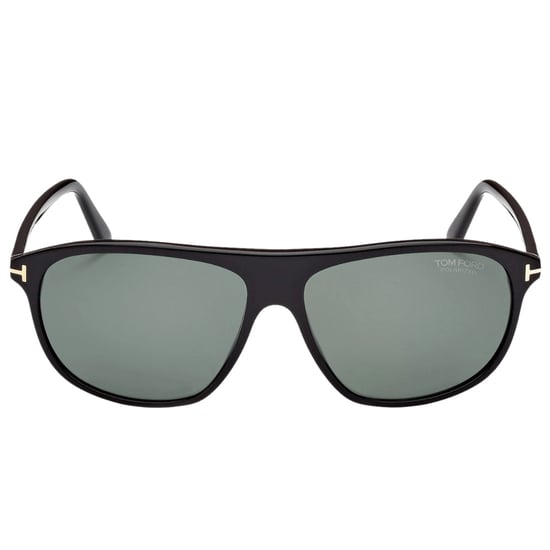 Tom Ford Prescott groene gepolariseerde lens glanzende zwarte zonnebril - Image 1