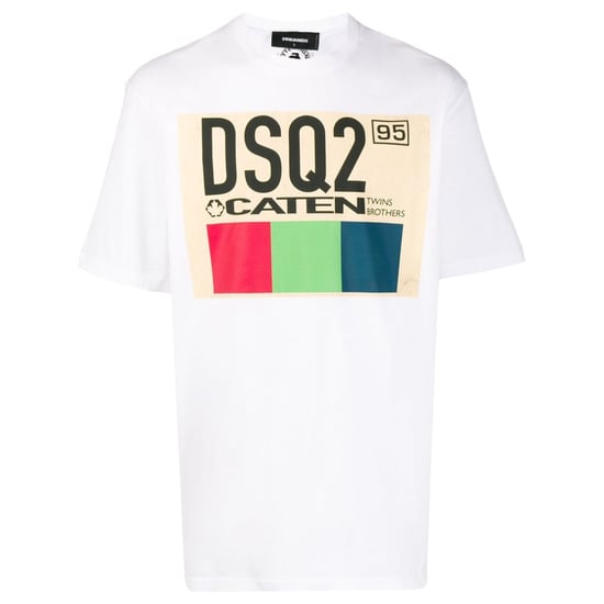 Dsquared2 Dsq2 95 Caten Logo Wit T-shirt - Image 1