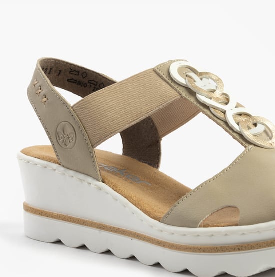Rieker 67498-62 Dames Sandalen Beige - Image 6