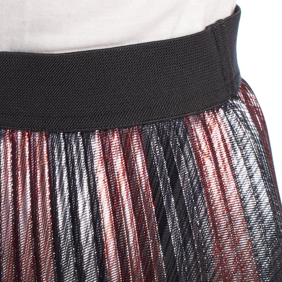 Dames' metallic geplooide midirok WJCP312F - Image 2