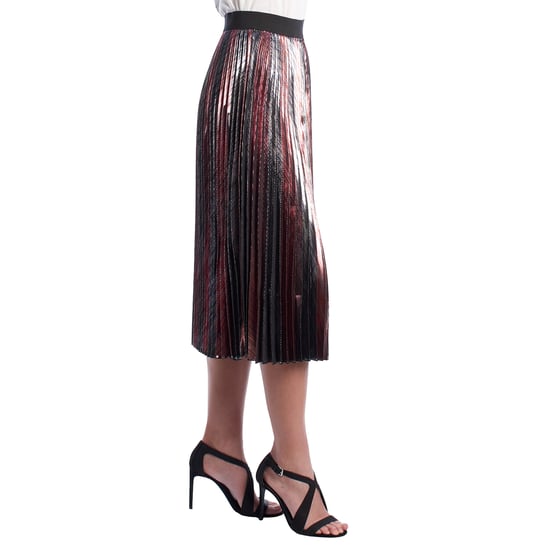 Dames' metallic geplooide midirok WJCP312F - Image 3