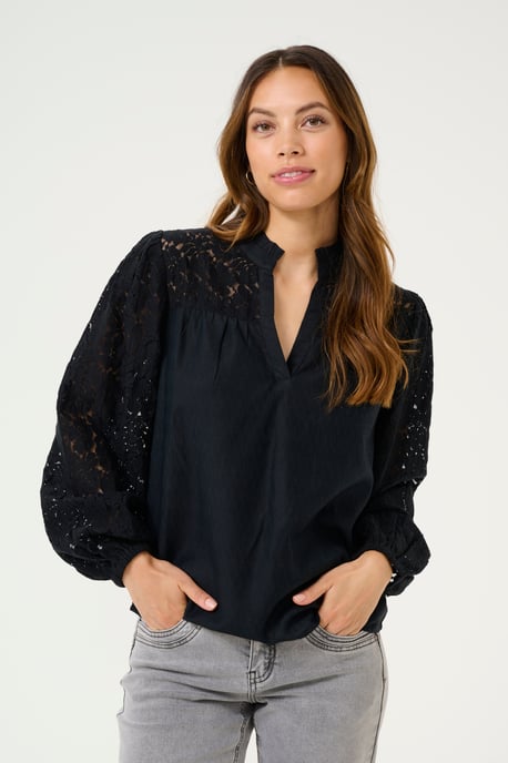 Blouse met lange mouwen CRLiselin Regular fit black - Image 3