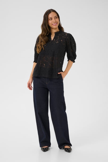 Blouse met korte mouwen CRKaspis A-shape black - Image 2